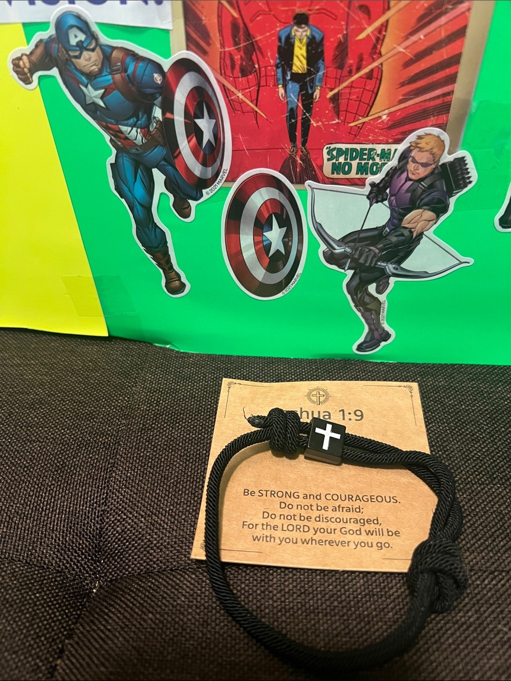 #2529*Unisex’s Inspirational Black Cross Cord Bracelet - Unbranded - Picture 5 of 17